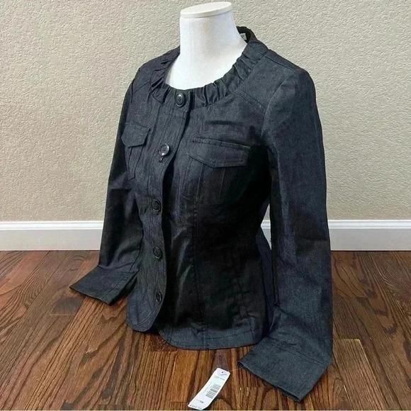 Pendleton Stretch Blazer Jacket Women’s Size Small Black/Charcoal NWT $168 - Picture 2 of 16